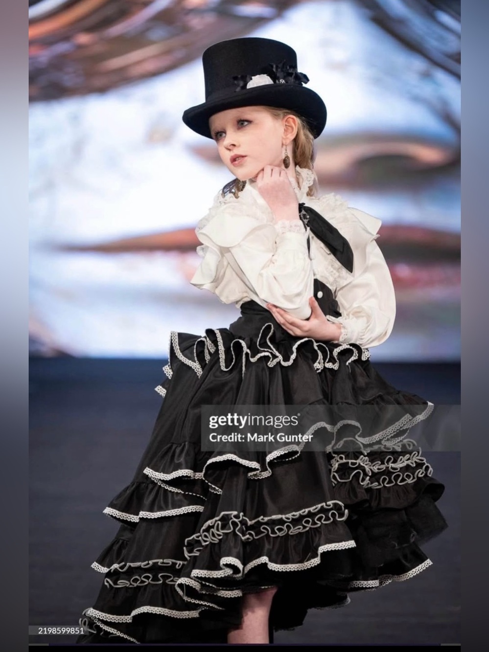 Victorian-Inspired Black & White Steampunk Costume / Gown